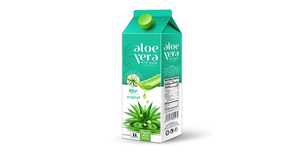 Aloe Vera with Pulp Original 1000ml Paper Box